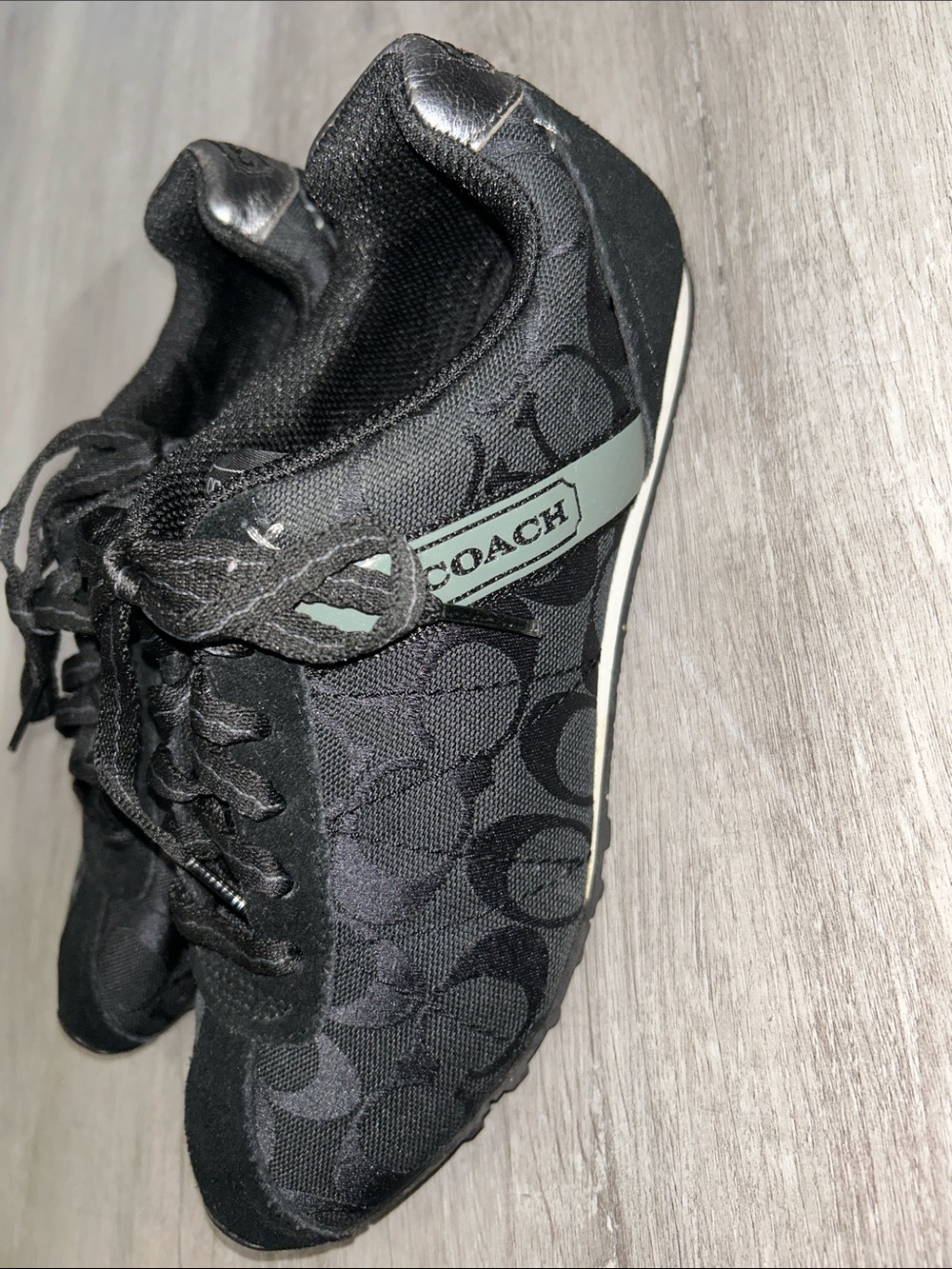 COACH Black Monogram Low-Top Sneakers - Picture 6 of 6
